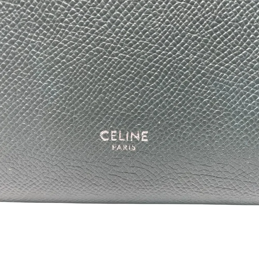 Celine Micro Belt Bag Green Crossbody Shoulder Top Handle Purse Leather 2-Way